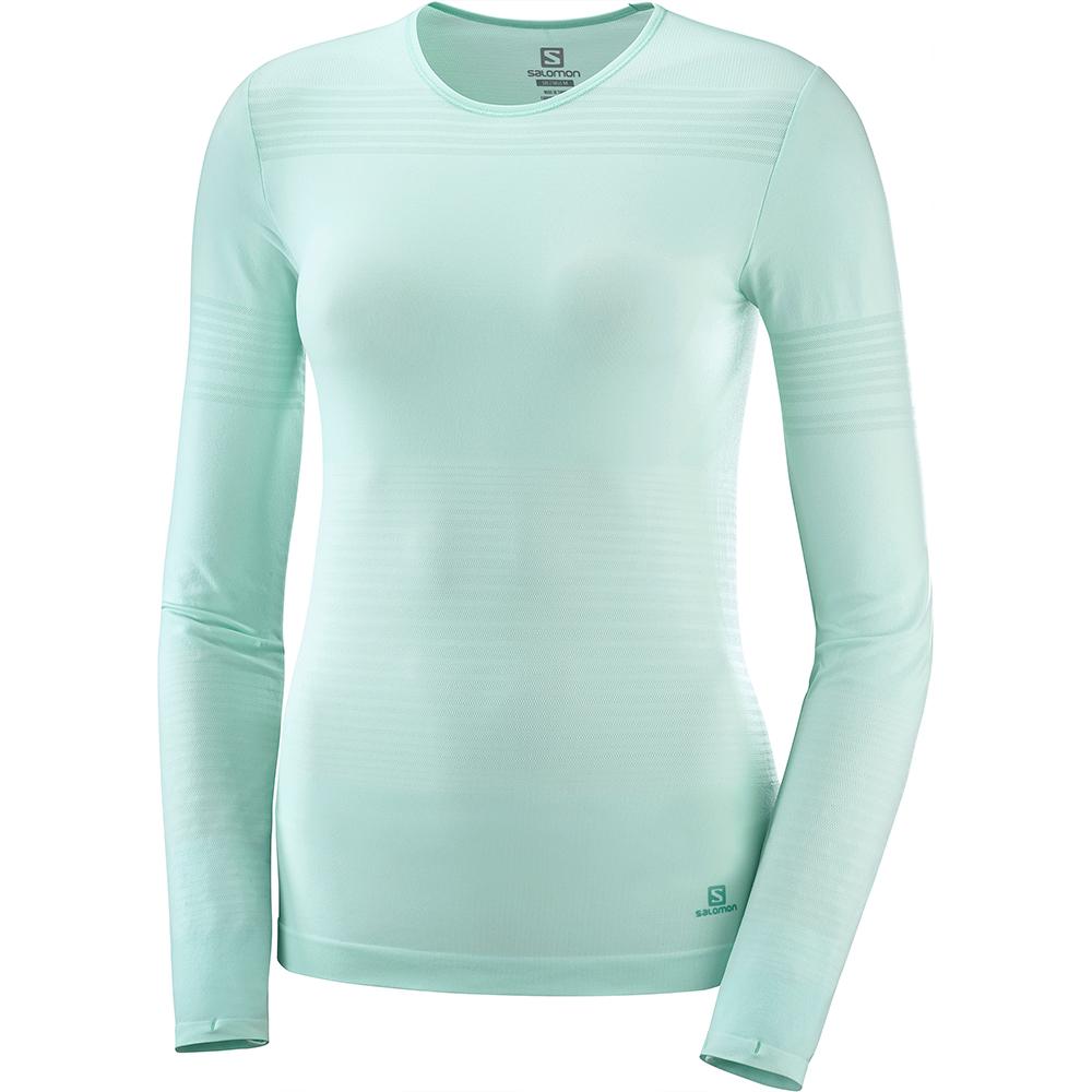 Salomon Singapore Womens Midlayers - ELEVATE MOVE'ON LS W Multicolor | 80135-POIL